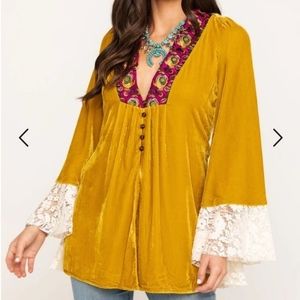 Free People Wanderlust Jacket in Gold XS NWT